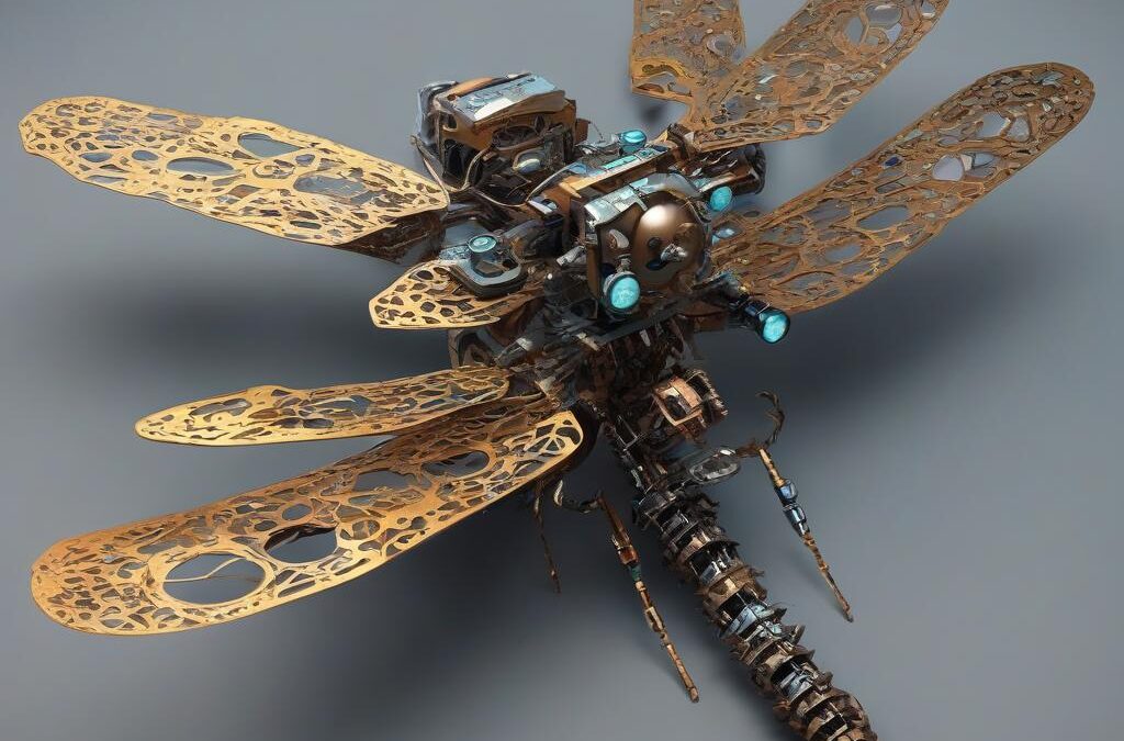 a mechanical dragonfly insect bug critter